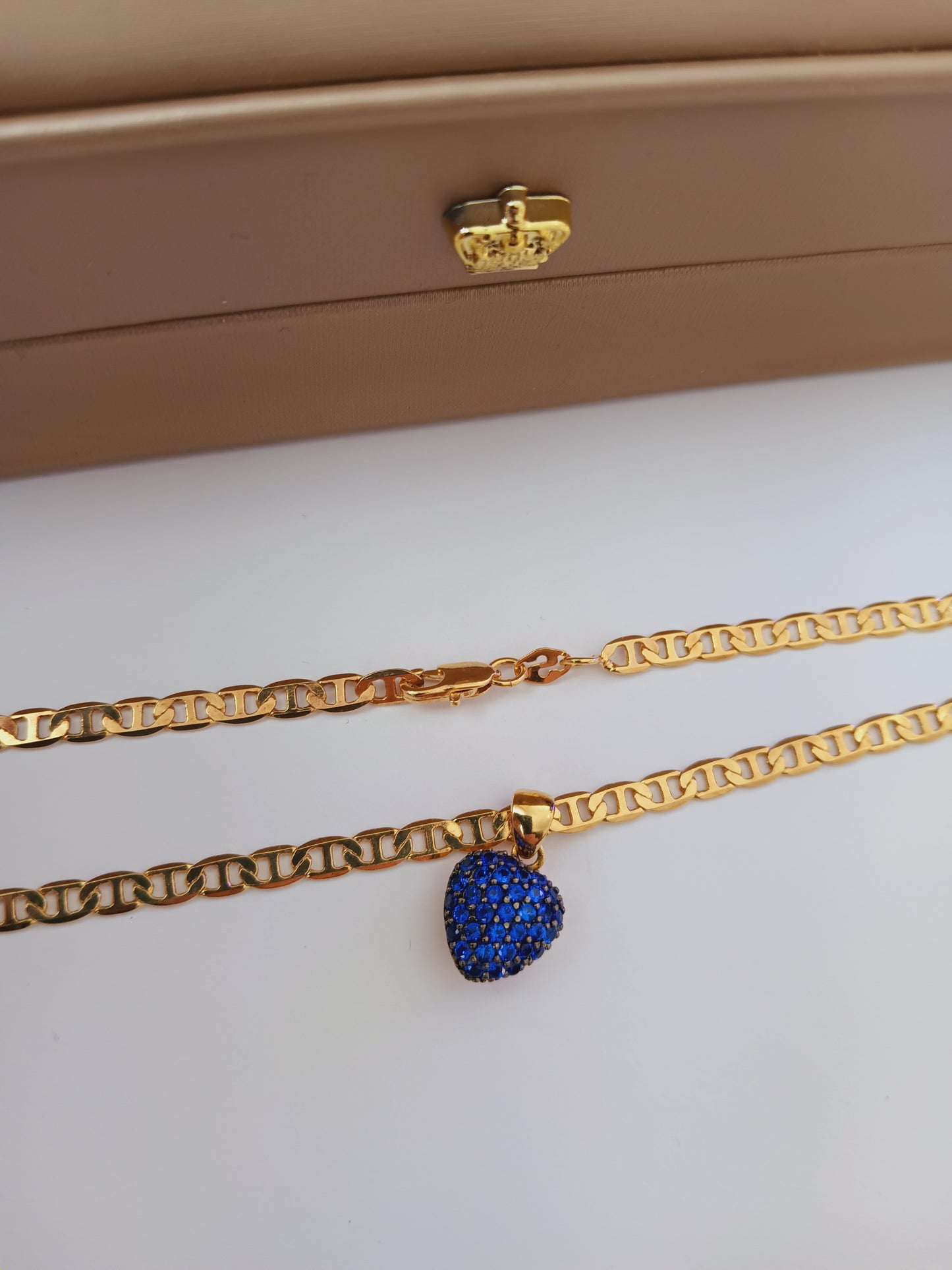 Blue heart necklace
