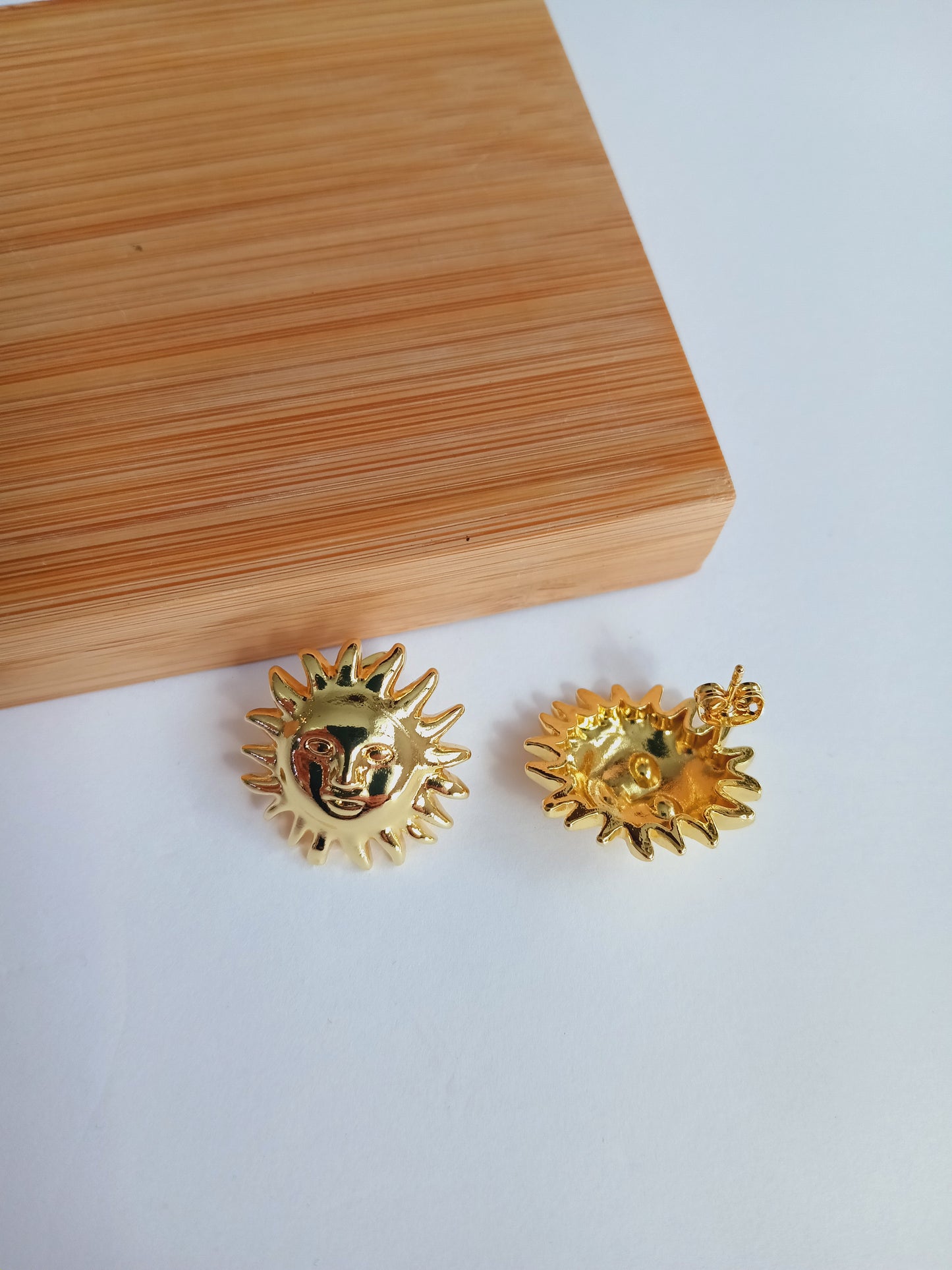 Golden sun earrings