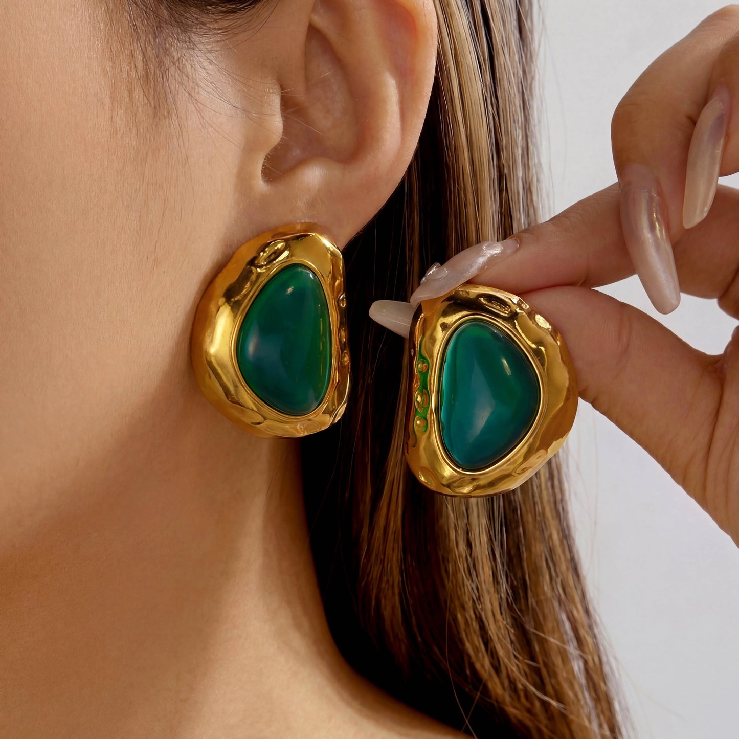 Green earrings