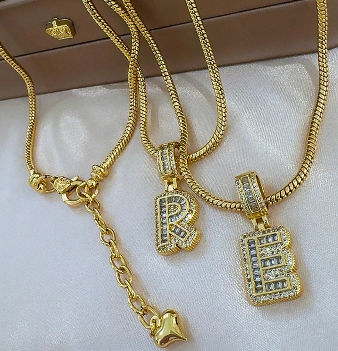 Kale initial necklace