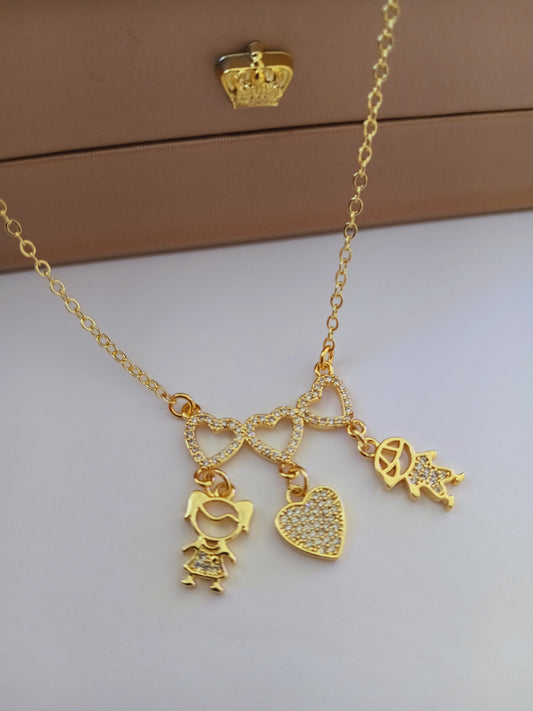 Girl & boy necklace