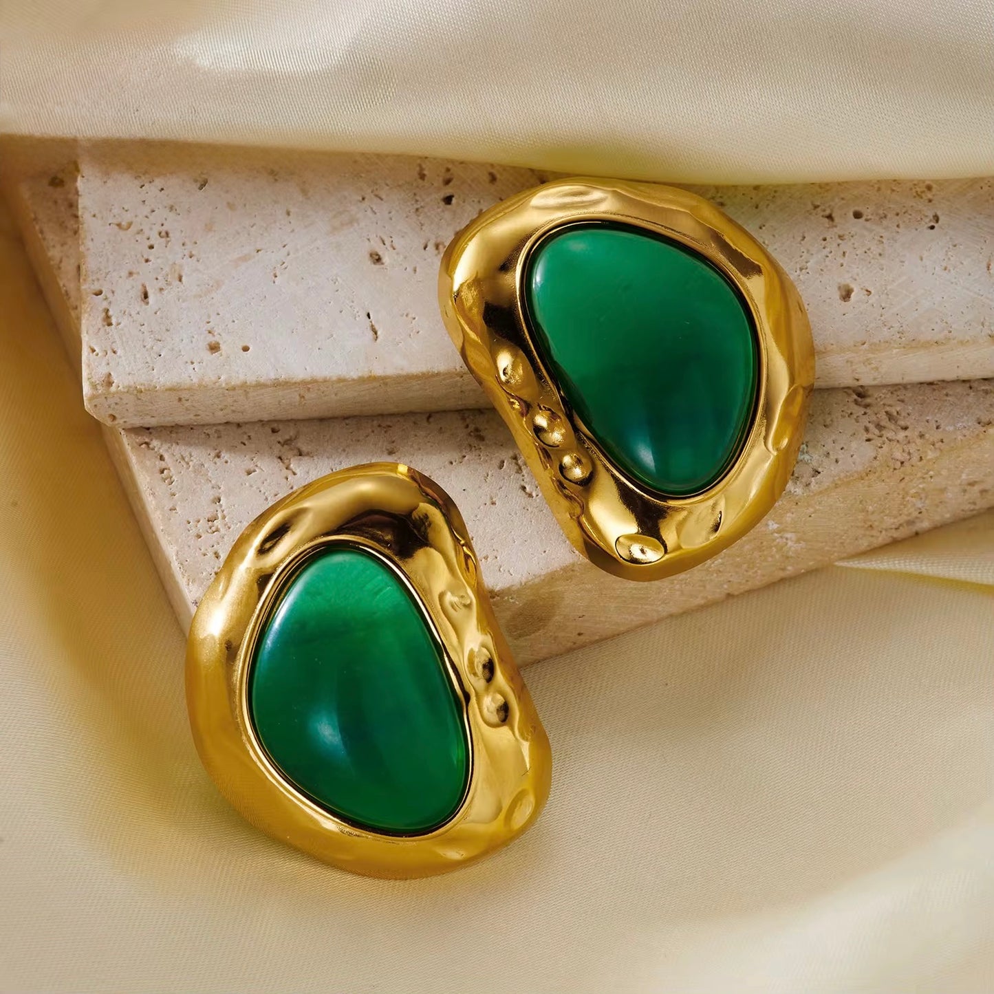 Green earrings