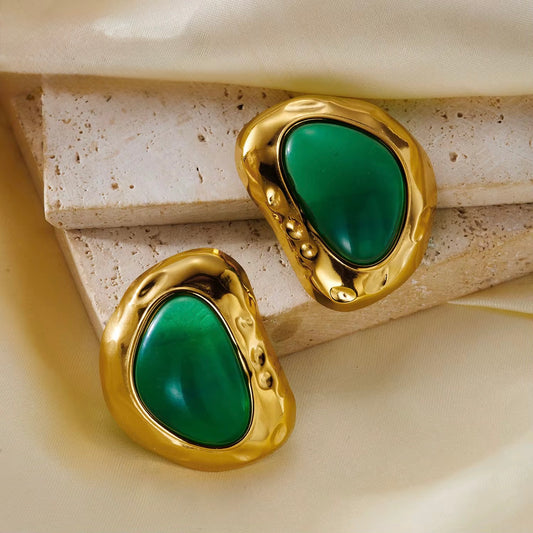 Green earrings