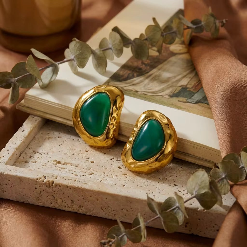 Green earrings