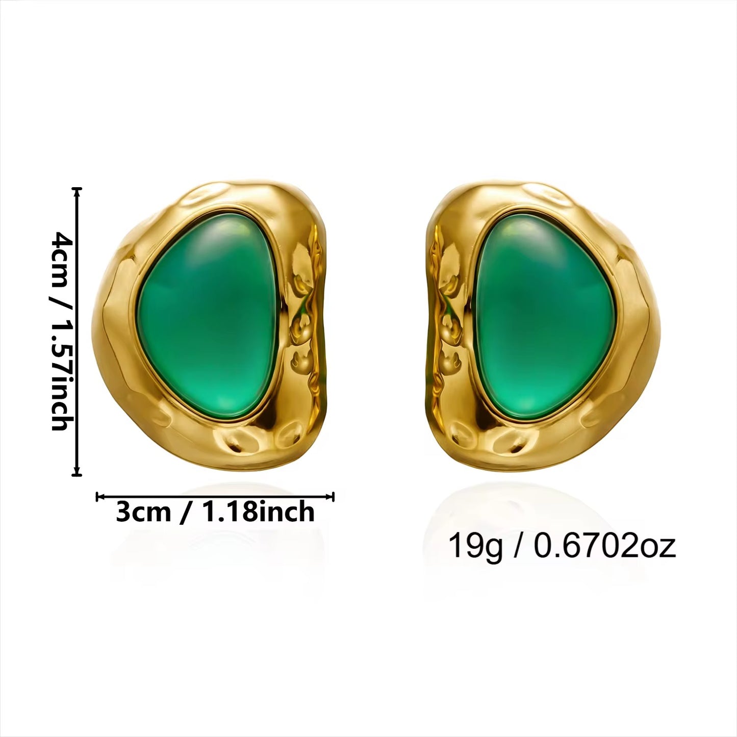 Green earrings